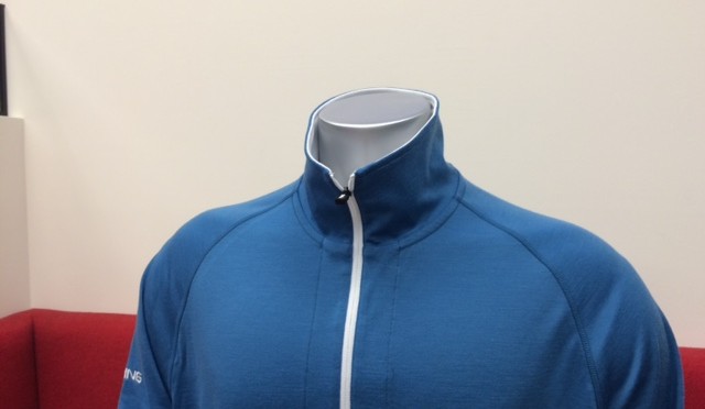 PING   LS  STAND-COLLAR  MERINO  WOOL  POLO