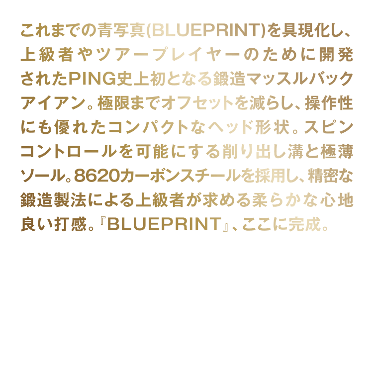 BLUEPRINT(ブループリント)アイアン│CLUB PING【PINGオフィシャルサイト】