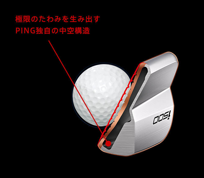 PING i500 パワースペック 4番アイアン DG S200　ライ角ブルー